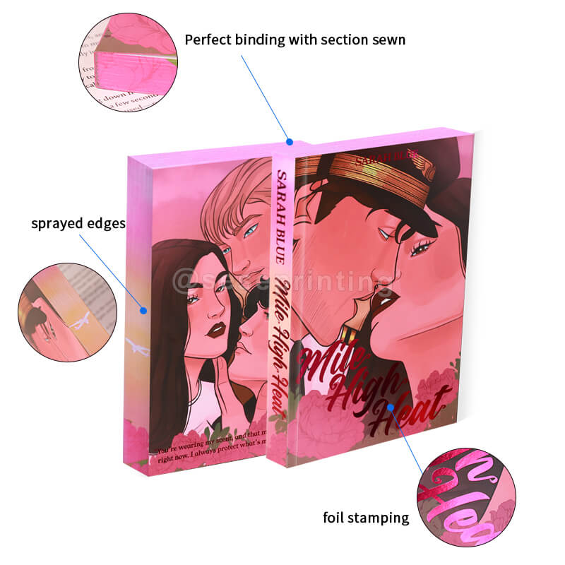 Special Edition Romance Book with Foil Paperback and Sprayed Patterned Edges