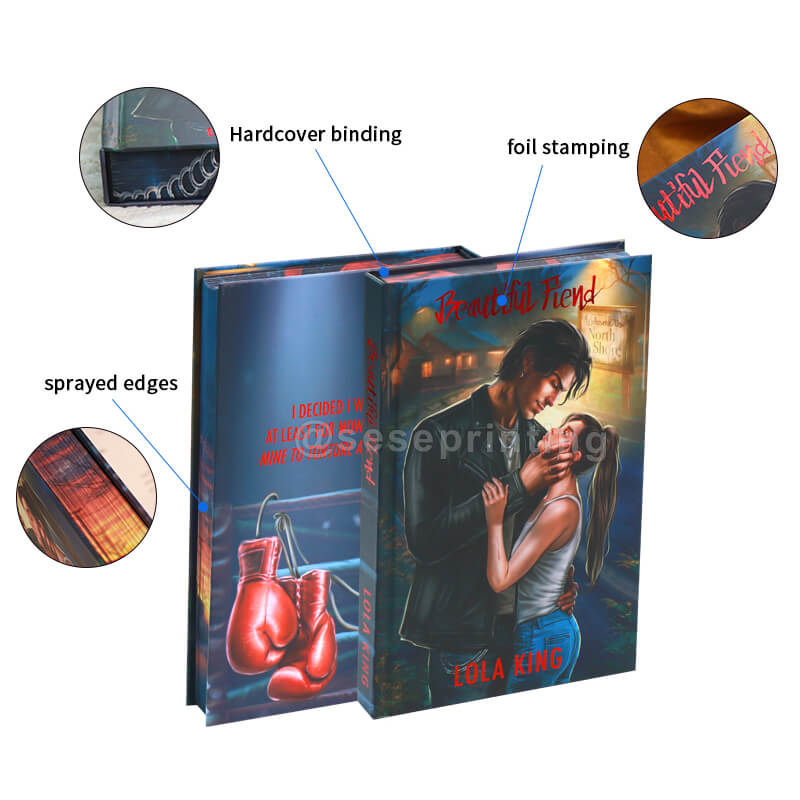 Hardcover Fantasy Novel with Foil Printing Cover, Patterned Edges, and Foiling Endpapers