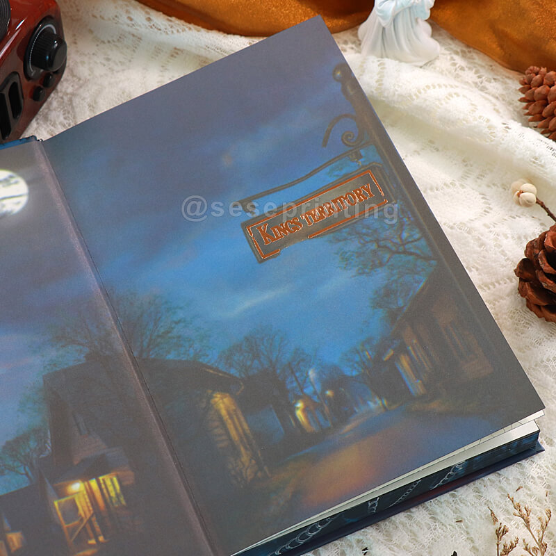 Hardcover Fantasy Novel with Foil Printing Cover, Patterned Edges, and Foiling Endpapers