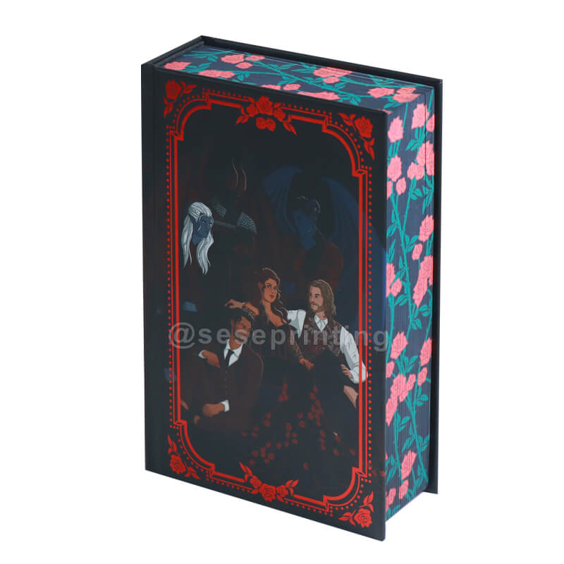 Hardback Book with Printed Edges and Foil on Cover, Custom Endpapers, Color Illustration Pages