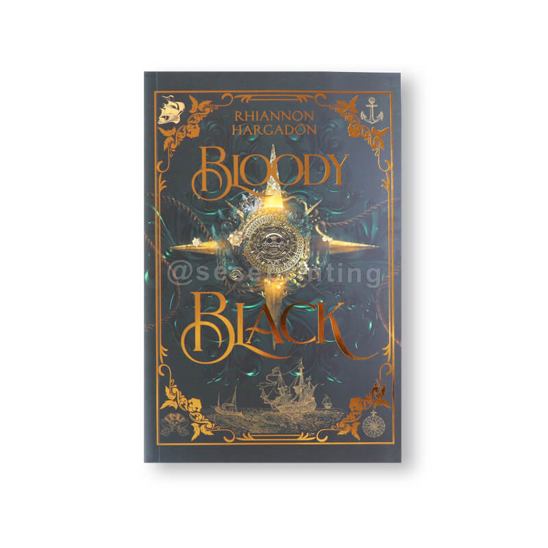 Print a Paperback with Foil Stamping Cover and Digital Sprayed Edges Designs of Patterned