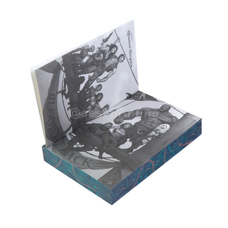 Black and White Interior Perfect Bound Soft Cover Book with Glossy Lamination and Patterned Edges