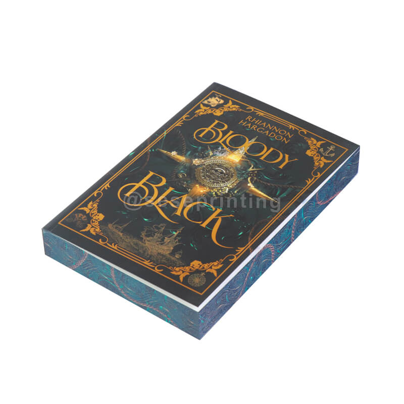 Print a Paperback with Foil Stamping Cover and Digital Sprayed Edges Designs of Patterned