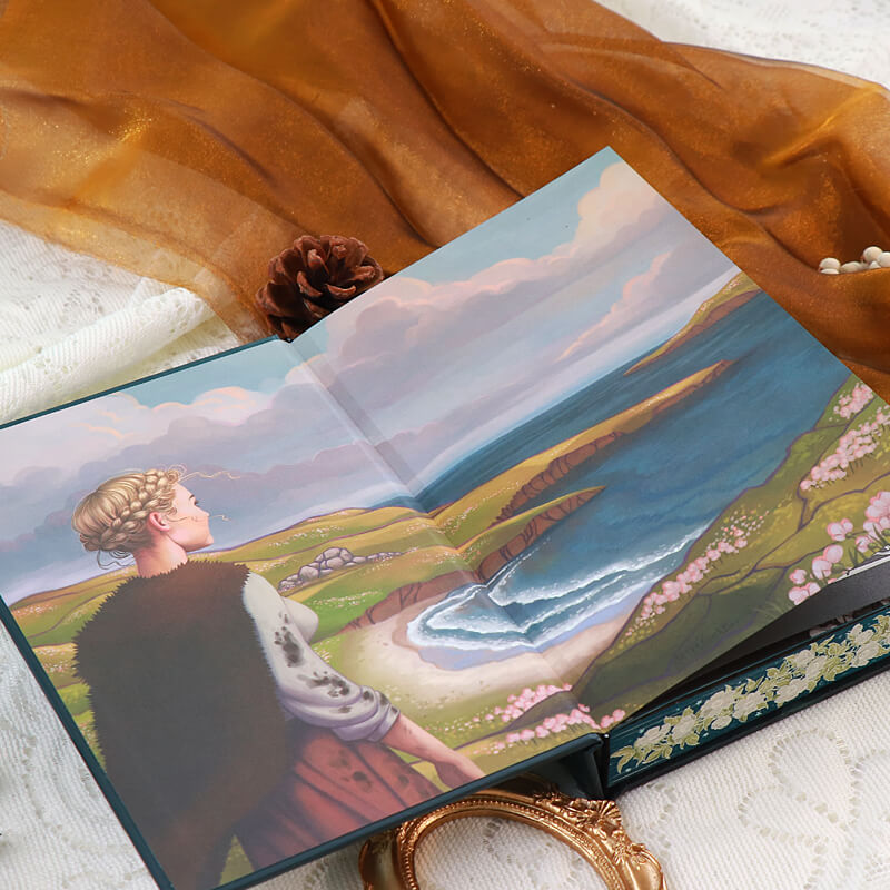 Special Edition Printed Hardcover Fiction Books with Foiling, Endpaper, and Patterned Sprayed Edges