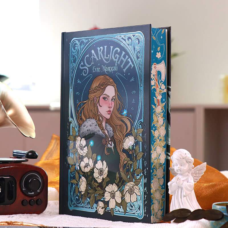 Special Edition Printed Hardcover Fiction Books with Foiling, Endpaper, and Patterned Sprayed Edges