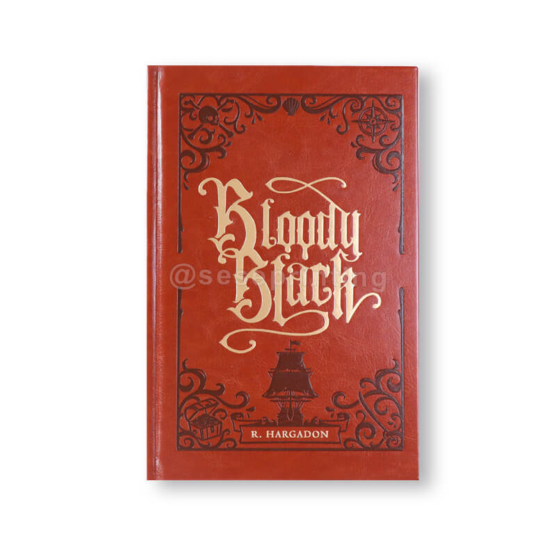 Create Leather Bound Book with Embossing on Spine, Debossed Title, Decorative Endpapers and Sprayed Edges