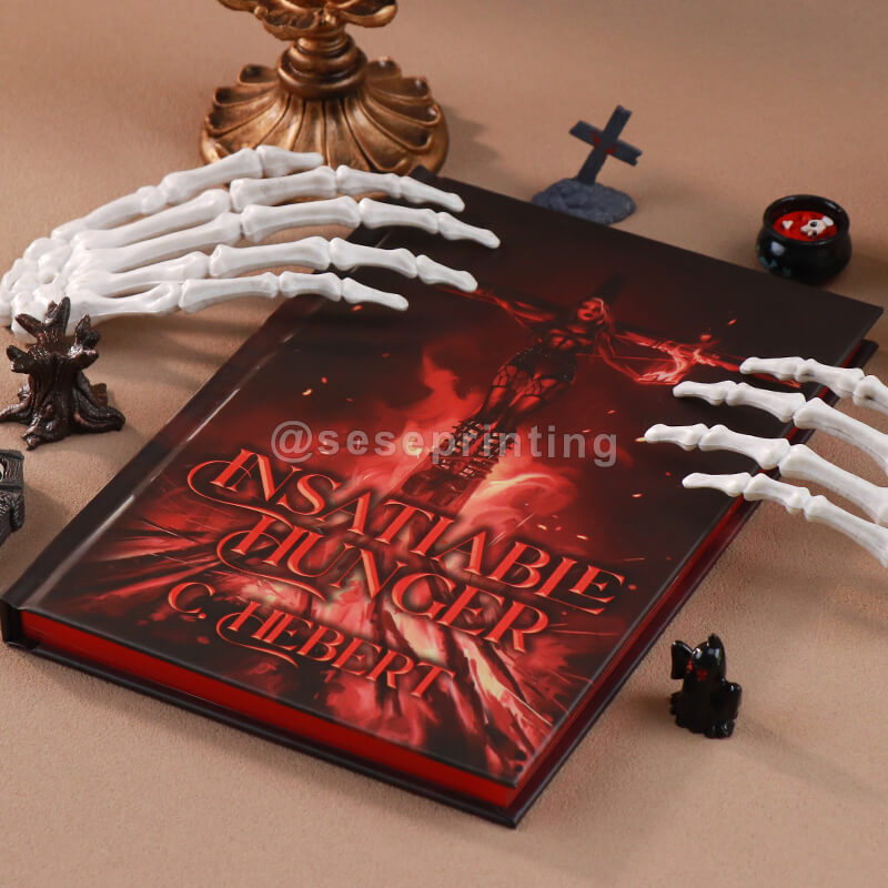 Get Special Editions Printed Spot UV + Sprayed Edges Hardcovers with Custom Endpapers