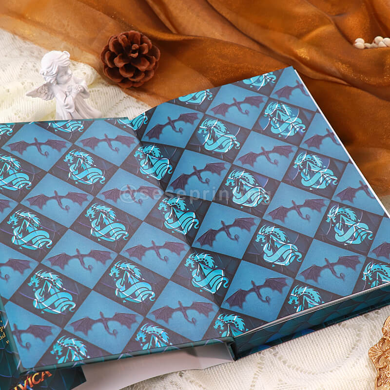 Hardcover Book Printed Dust Jacket, Foil Stamping Cover, and Custom Sprayed Edges Image
