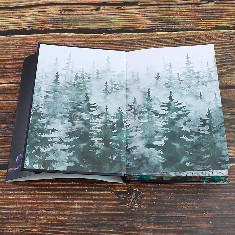 Matte Hardback Book with Sprayed Edges, Metal Foiling Dust Jacket, Printed Endpapers