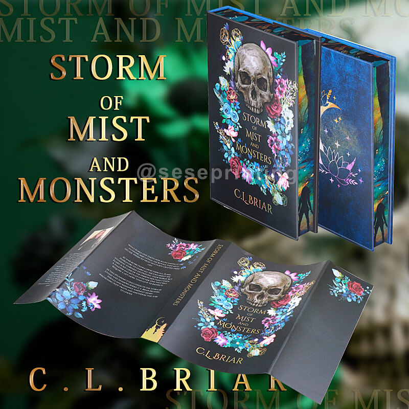 Hardback Book with Matte Cover, Sprayed Edges, Possible Dust Jacket and Custom Endpapers