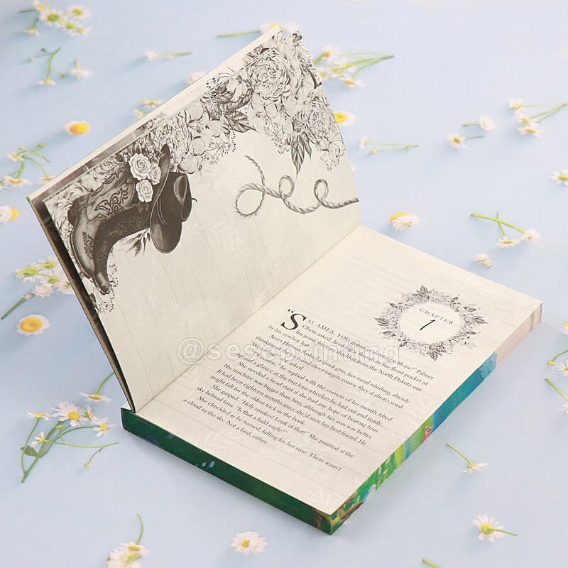 Paperback Fiction Novel with Foiling on Cover and Stenciled Edges