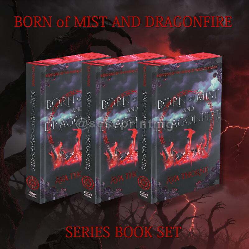 Fantasy Novel Paperback with Vellum Paper, Foil Stamped Cover, Spot UV, and Sprayed Edges