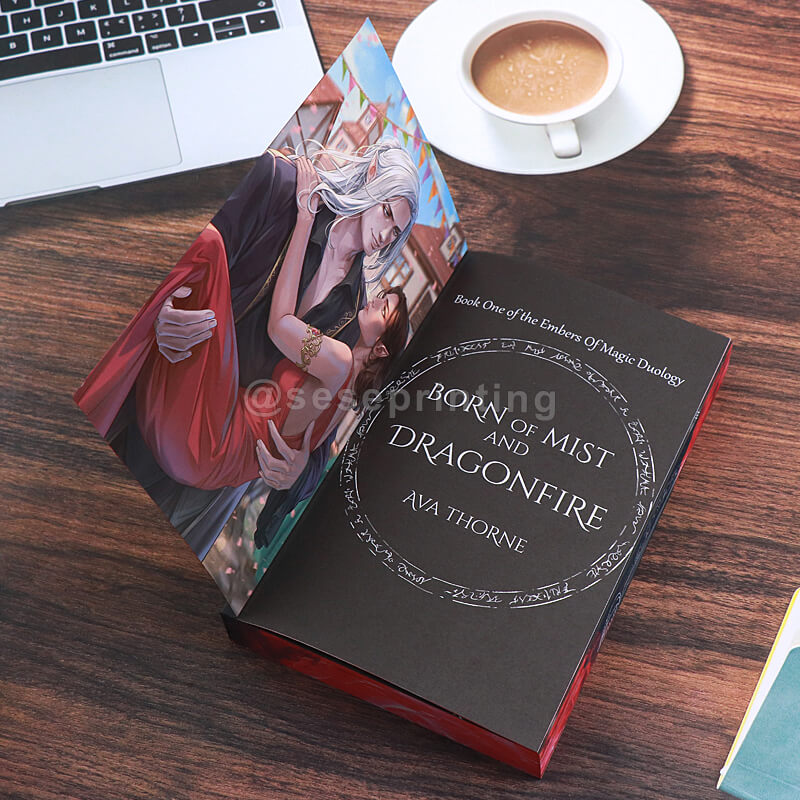 Fantasy Novel Paperback with Vellum Paper, Foil Stamped Cover, Spot UV, and Sprayed Edges