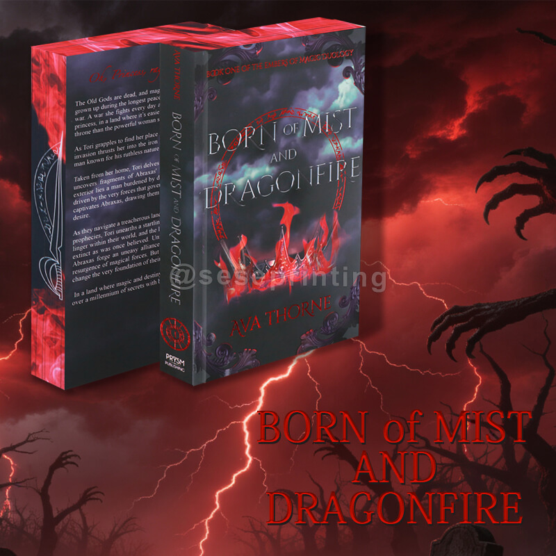Fantasy Novel Paperback with Vellum Paper, Foil Stamped Cover, Spot UV, and Sprayed Edges