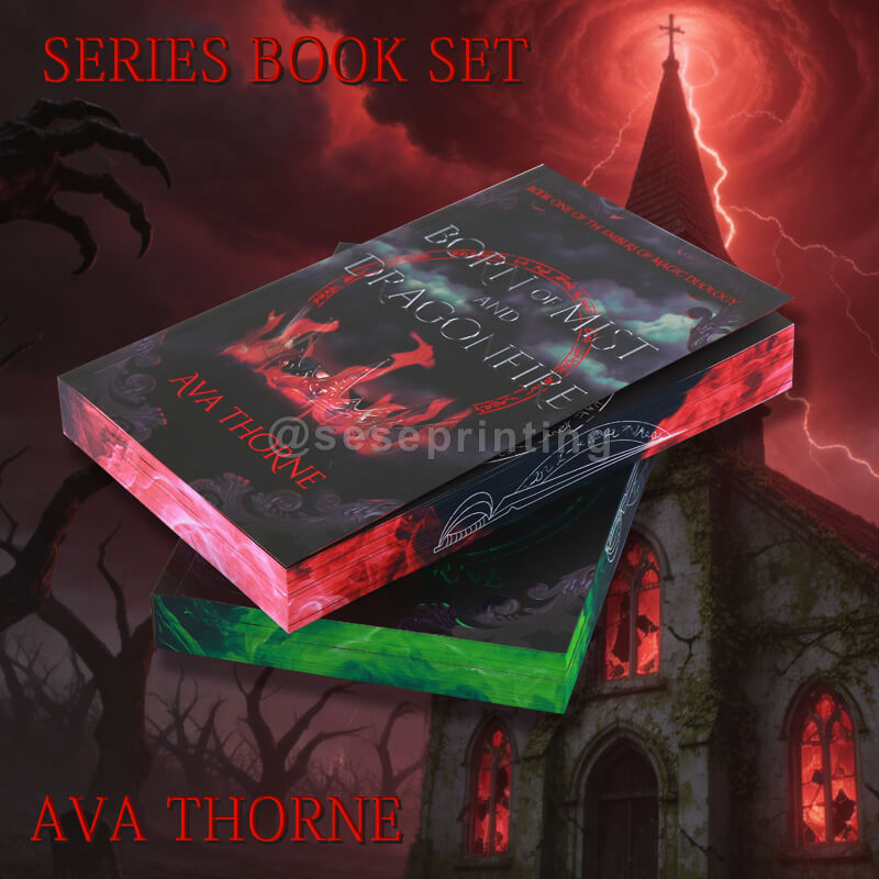 Sprayed Edge Paperback 2 Book Set with Foiled Cover and Spot UV Finish