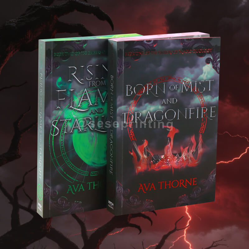 Sprayed Edge Paperback 2 Book Set with Foiled Cover and Spot UV Finish