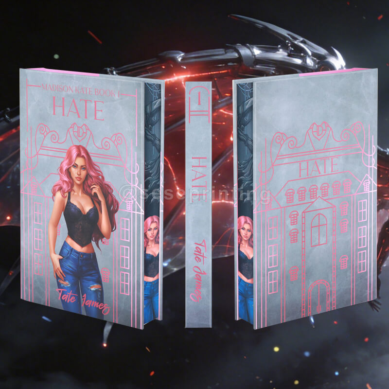 Modern Mythology Fantasy Novel with Patterns Sprayed Edges, Spot UV on Hardcover, and Dust Jackets
