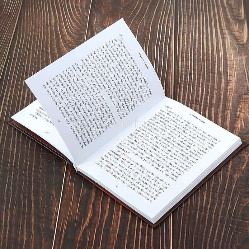 90gsm White Offset Paper Hardback Book with Foiling Cover and Color Printed Endsheets