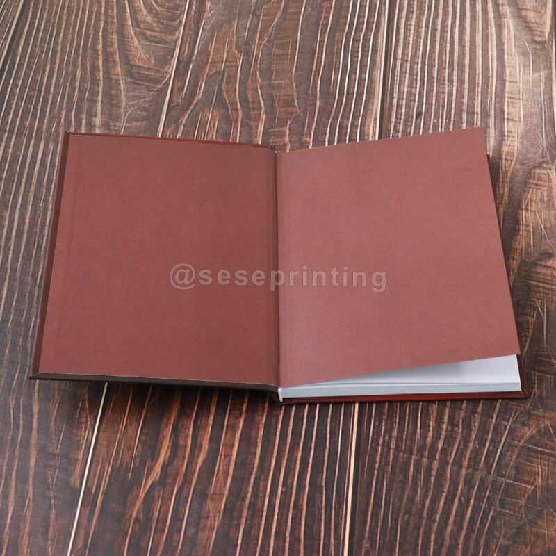 90gsm White Offset Paper Hardback Book with Foiling Cover and Color Printed Endsheets