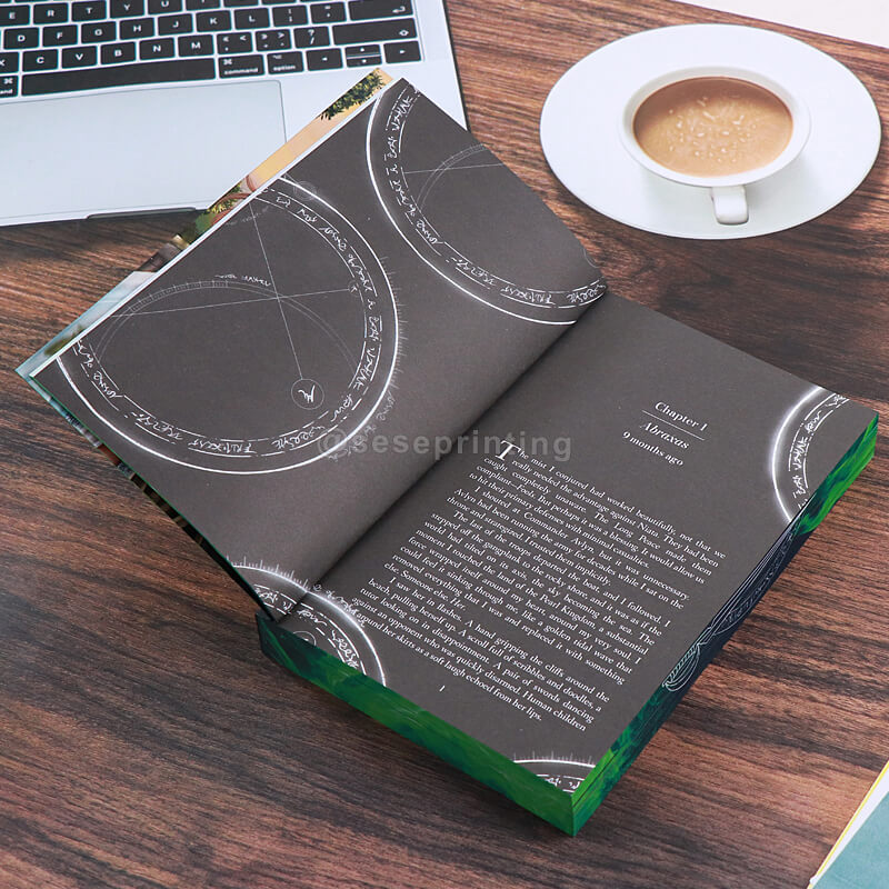 Book Printing with Special Features Foiling and Spot UV on Paperback, Custom Sprayed Edges