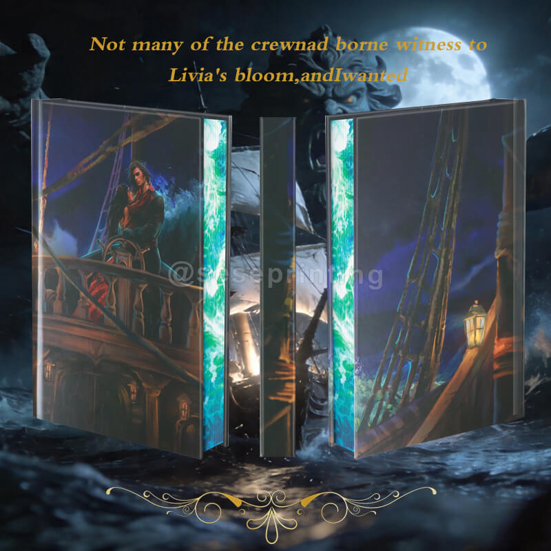 Hardcover Fantasy Book with Full-Color Matte Laminated Cover, Image Edges, Custom Printed Endpapers