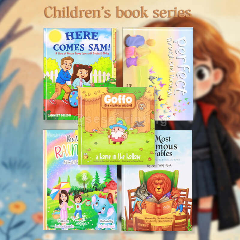 Custom Premium Hardcover Childrens Book Set Printing for Kids Story Series