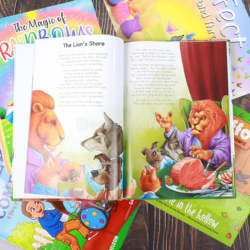 Custom Premium Hardcover Childrens Book Set Printing for Kids Story Series
