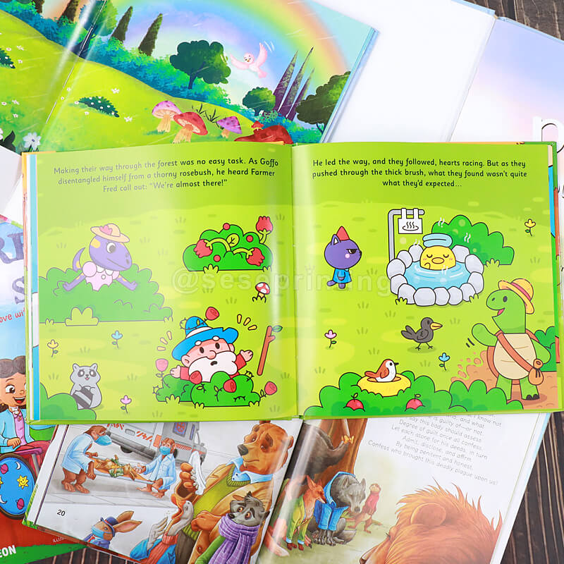 Custom Premium Hardcover Childrens Book Set Printing for Kids Story Series