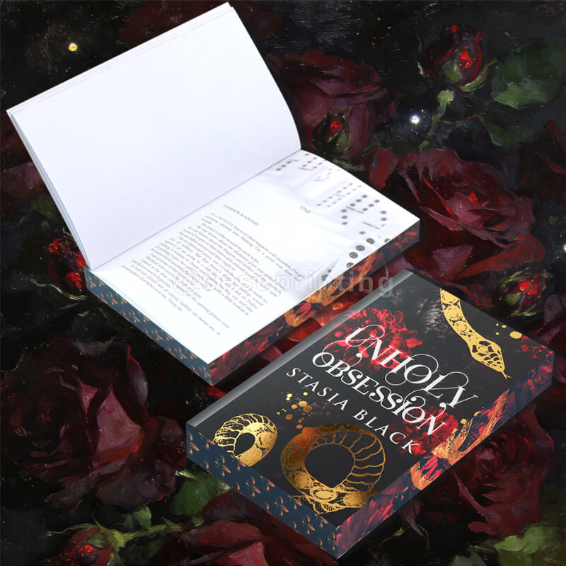 Special Edition Paperback Fiction Novel with Gold Foil and Sprayed Edges
