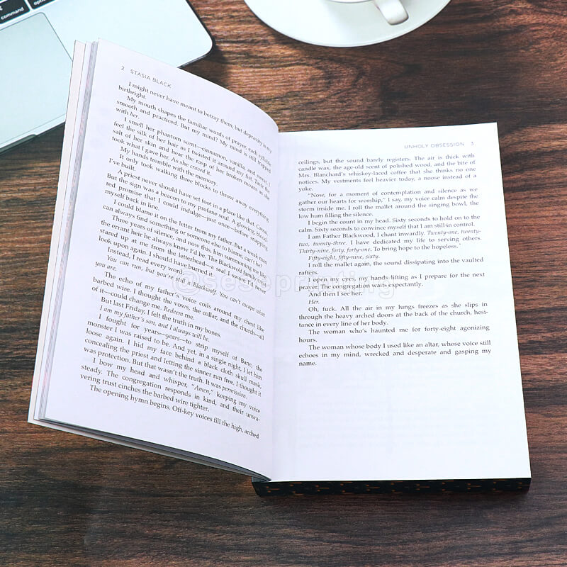 Special Edition Paperback Fiction Novel with Gold Foil and Sprayed Edges