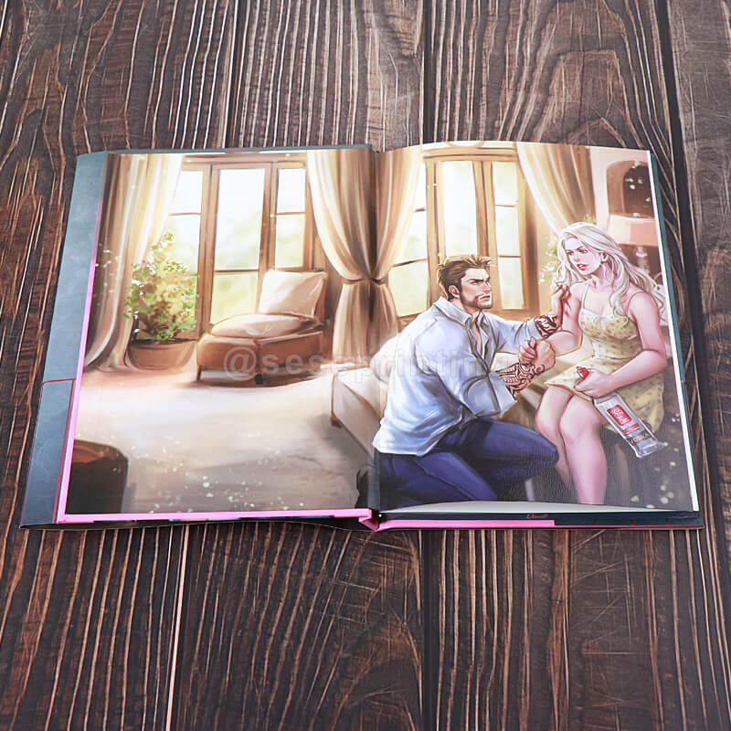 Luxury Hardcover Book: Pattern Sprayed Edges, Spot UV on Cover, Custom Dust Jackets