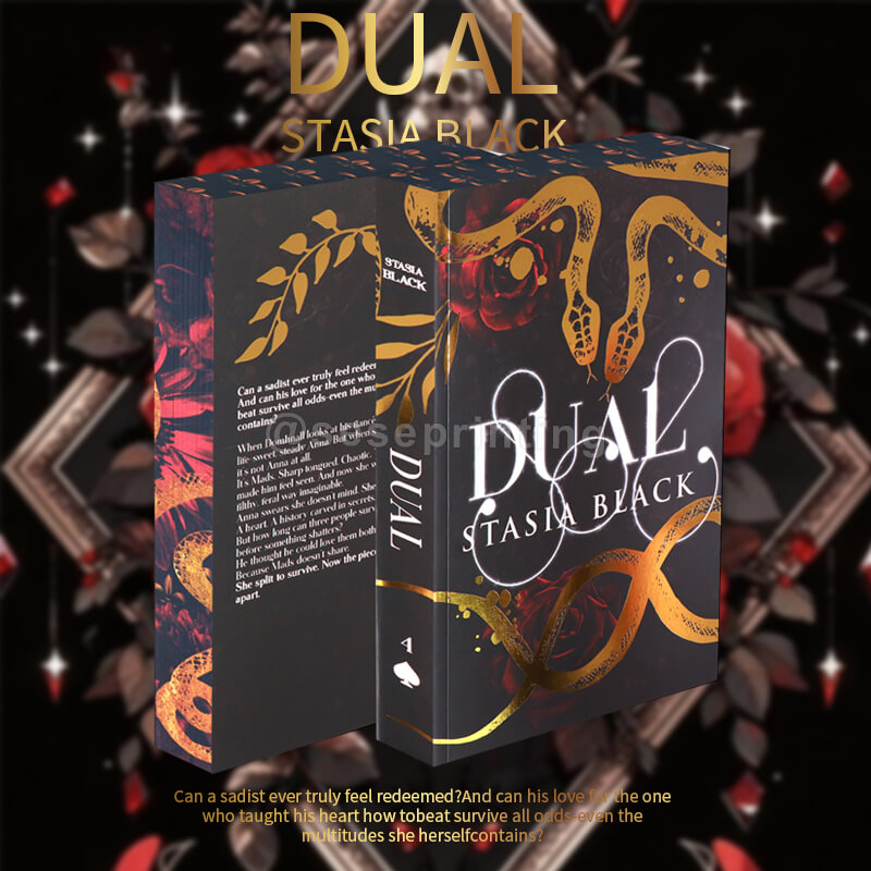 Perfect Binding Fiction Book with Sprayed Edges and Gold Foil on Paperback