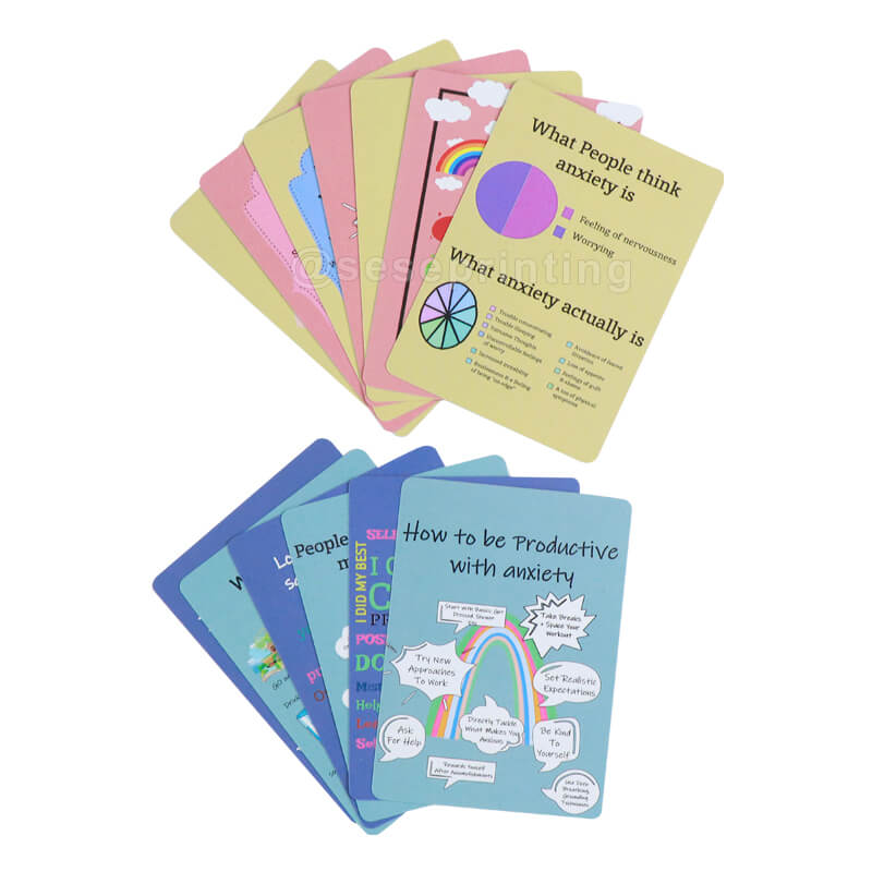 Custom Printing Card Games Service for Educational Wellness & Affirmation Cards