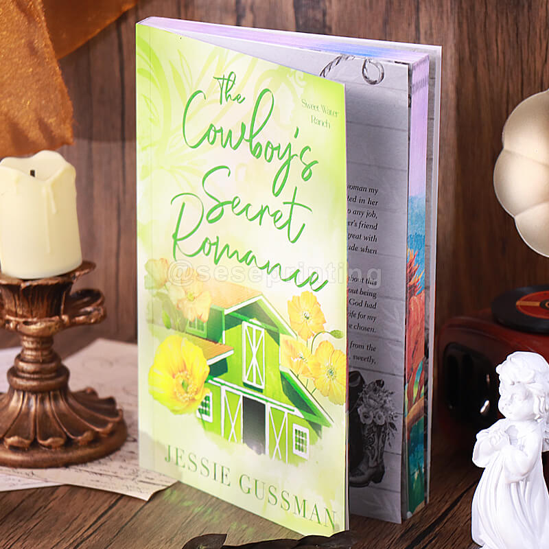 Custom Paperback Book with Foiling Cover and Patterned Sprayed Edges