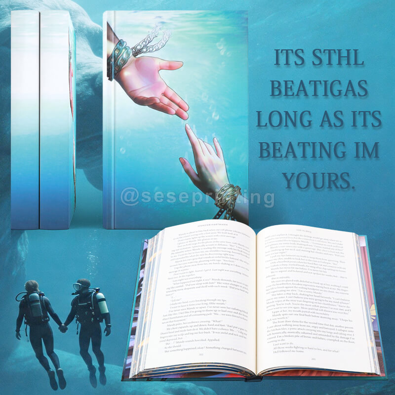 Custom Special Edition Books with Spot UV on Hardcover, Endpapers & Sprayed Edges