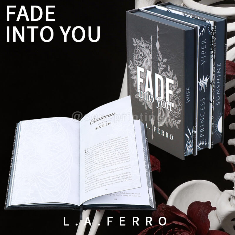 Premium Hardback Trilogy with Sprayed Edges, Foil Embossed, Custom Endpapers and Ribbon