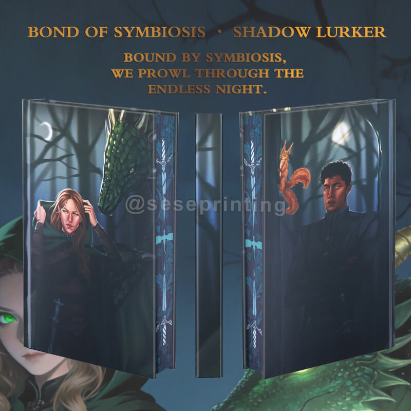 Dark Special Edition Book with Matte Laminated Hardcover, Endpapers and Stenciled Edges Art