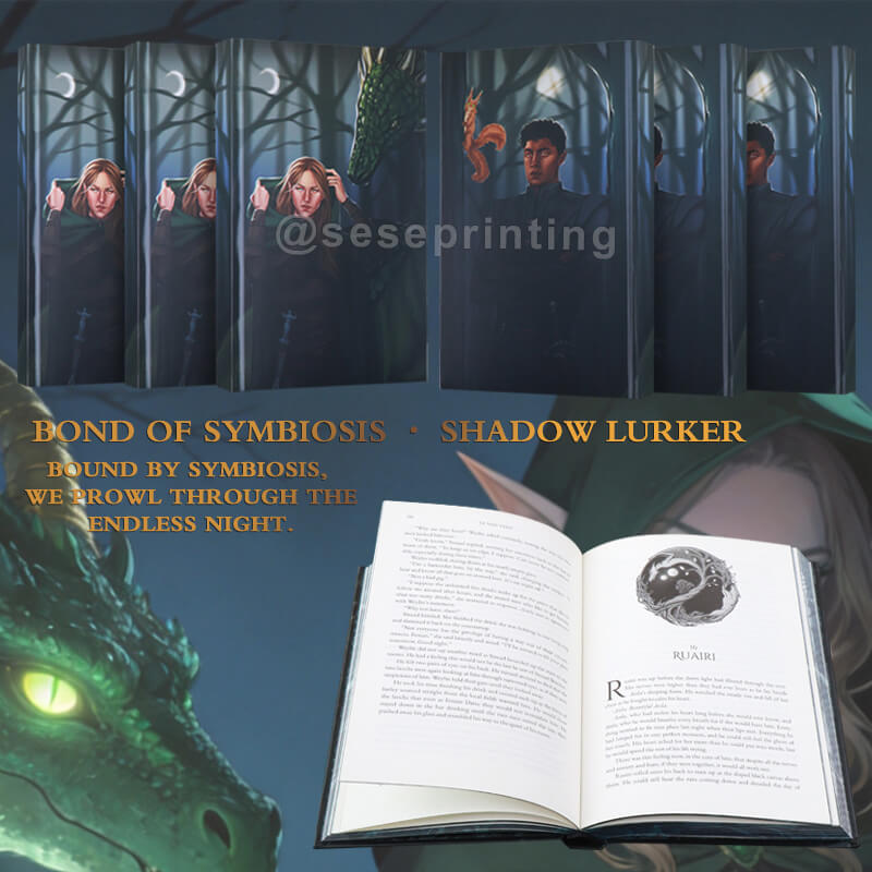 Dark Special Edition Book with Matte Laminated Hardcover, Endpapers and Stenciled Edges Art