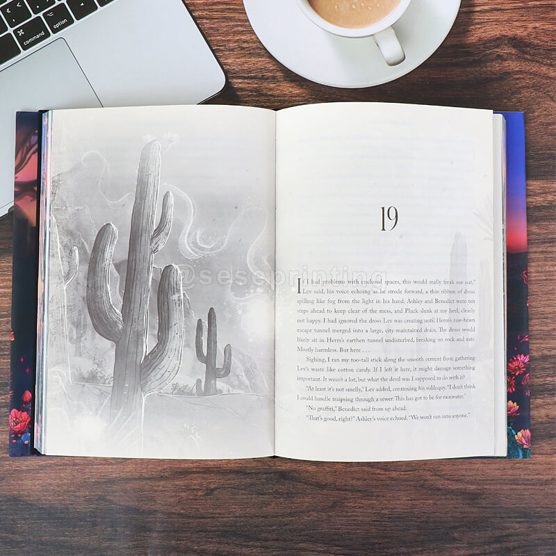Book with Foil on Cloth Cover and Sprayed Pattern Edges, Foiling Embossed Dust Jacket