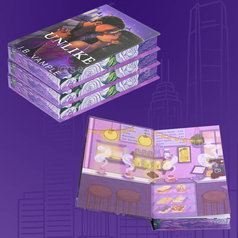 Foil Stamping Hardcover Special Editions with Patterned Sprayed Edges and Custom Endpapers