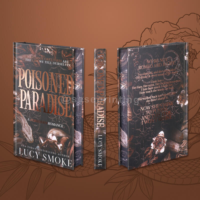 Luxury Hardcover Printed Sprayed Edges, Gold Foil on Cover Spine and Back for Authors