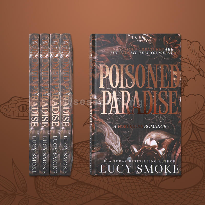 Luxury Hardcover Printed Sprayed Edges, Gold Foil on Cover Spine and Back for Authors