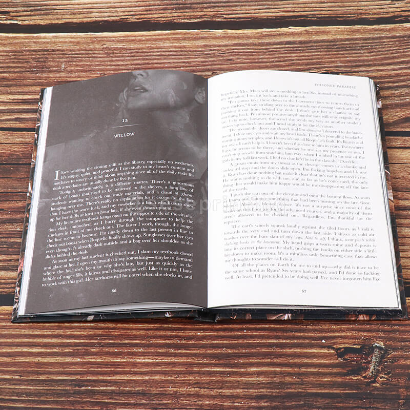 Luxury Hardcover Printed Sprayed Edges, Gold Foil on Cover Spine and Back for Authors