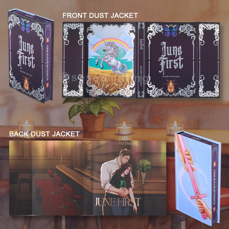 Special Edition with Spot UV on Hardcover, Patterned Edges, Custom Dust Jackets and Endpapers