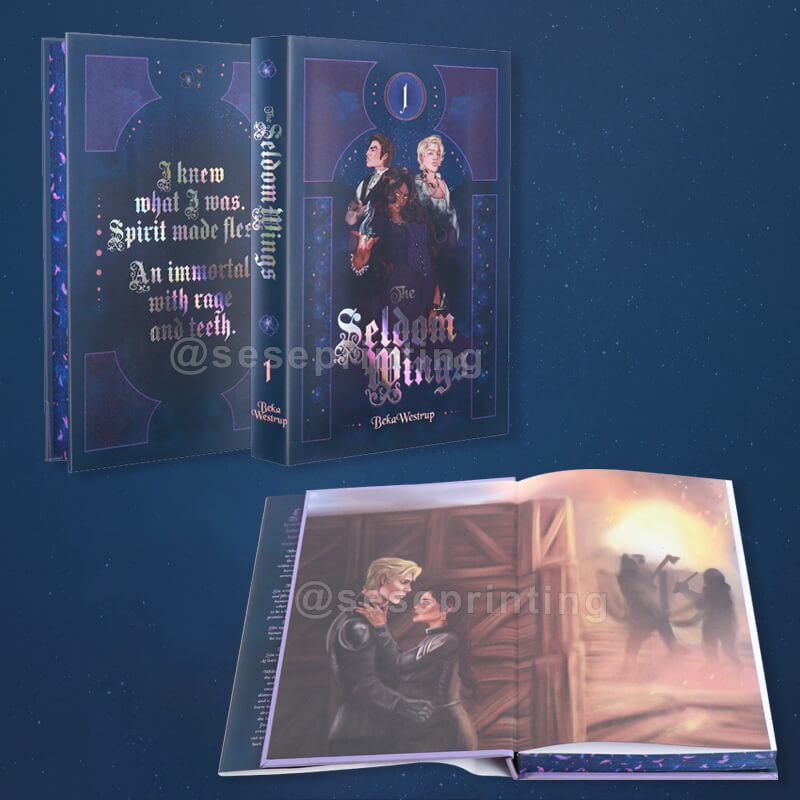 Special Edition Hardcover Book with Holographic Foil, Dust Jacket and Sprayed Edges
