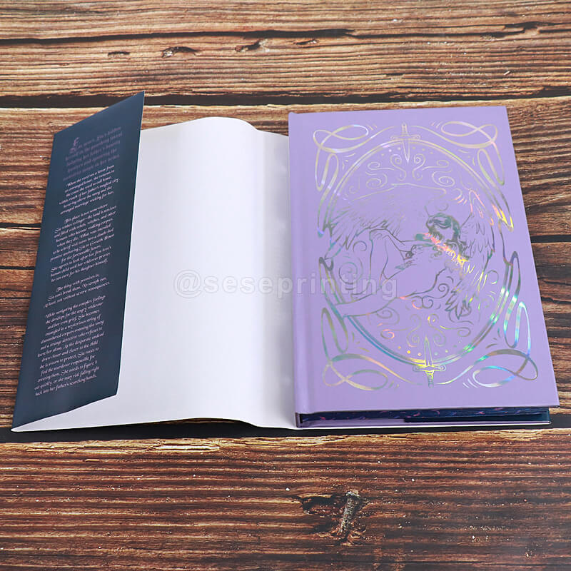 Premium Hardcover Book Printing with Holographic Foil, Custom Endpapers and Sprayed Edges