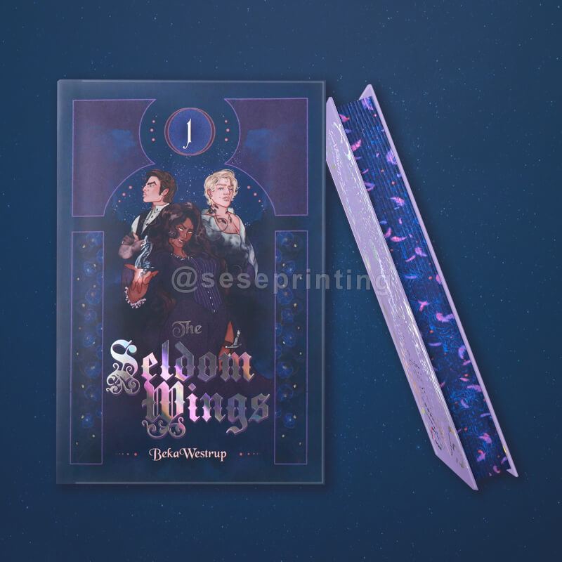 Premium Hardcover Book Printing with Holographic Foil, Custom Endpapers and Sprayed Edges