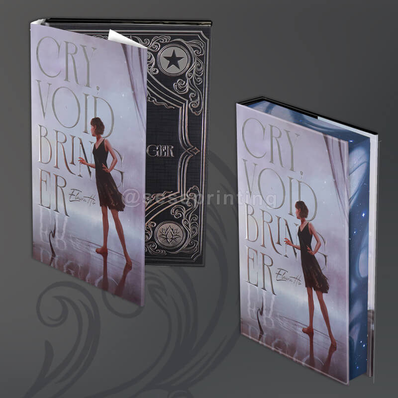 Luxury Book with Foil Embossed Dust Jackets, Foil Debossed Hardcover, Sprayed Edges
