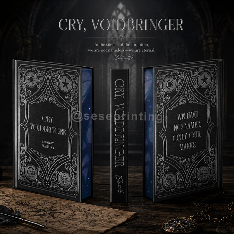 Limited Edition Hardcover with Foil Stamping, Debossing, Sprayed Edges and Custom Endpapers
