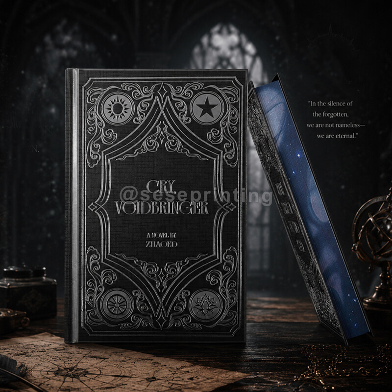 Limited Edition Hardcover with Foil Stamping, Debossing, Sprayed Edges and Custom Endpapers